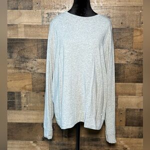 Straight Down Women's Gray Long Sleeve Shirt 2XL XXL Extra Large